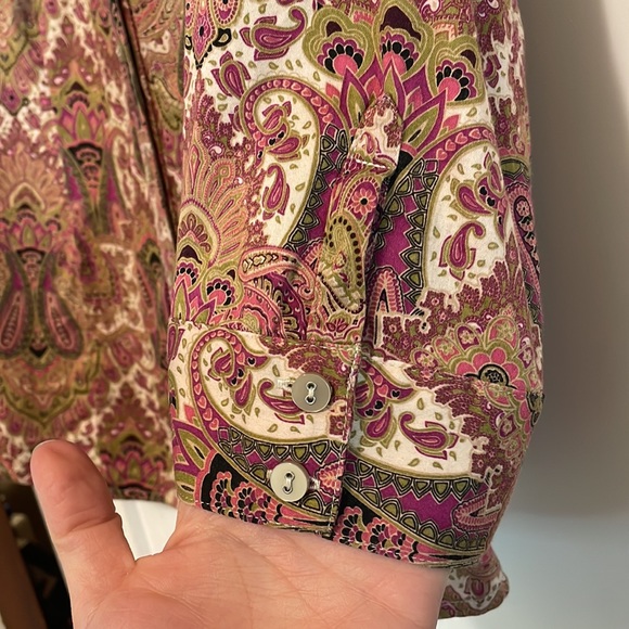 212 Collection Paisley 3/4 Sleeve Blouse - Picture 6 of 10